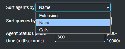 wallboard layout 10 sort agents by